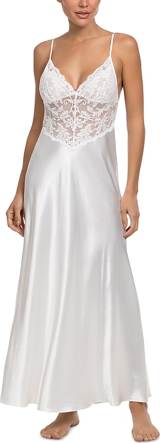 Jonquil Satin and Lace Nightgown