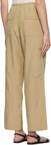 Thumbnail for your product : AURALEE Beige Silk Light Sleek Trousers