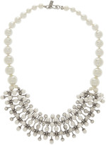 Thumbnail for your product : Kenneth Jay Lane Rhodium-tone, faux pearl and crystal necklace