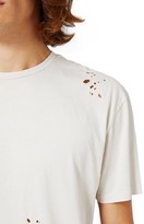 Thumbnail for your product : Topman Men's Ripped Longline Crewneck T-Shirt