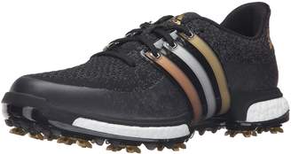 adidas Men's TOUR360 Prime Boost Golf Shoe, Gold Metallic/Core Black