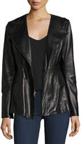 Thumbnail for your product : Neiman Marcus Leather Collection Leather Peplum Jacket, Black