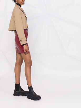 RED Valentino Pleated Back Cropped Trench Coat