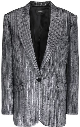 Isabel Marant Datja metallic silk-blend blazer