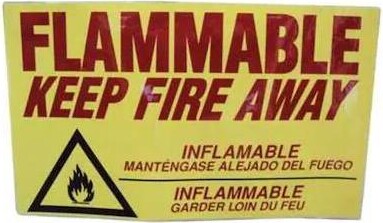 Eagle MFG C97D Safety Cabinet Label,14 In. H,9 In. W