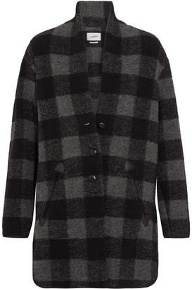 Etoile Isabel Marant Gino Oversized Checked Wool-blend Coat