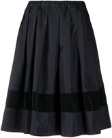 Thumbnail for your product : Comme des Garçons Comme des Garçons velvet-insert A-line skirt