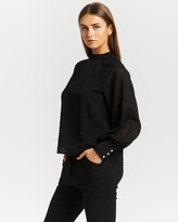 Thumbnail for your product : Atmos & Here Atmos&Here - Women's Black Shirts & Blouses - Ellie Dobby Blouse - Size 8 at The Iconic