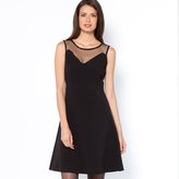 Thumbnail for your product : LES PETITS PRIX Sleeveless Gored Dress with Dotted Tulle Bib Front