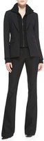 Thumbnail for your product : Veronica Beard Flared-Leg Suiting Pants, Black