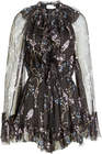 zimmermann printed silk chiffon playsuit
