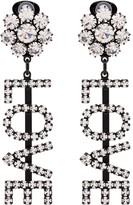 Thumbnail for your product : Ashley Williams Love crystal clip-on earrings
