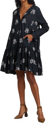 Merlette New York Caliza Floral Embroidered Tunic Dress