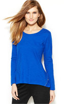 Thumbnail for your product : Vince Camuto Long-Sleeve Zip-Back Tee