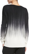 Thumbnail for your product : Vince Painted Ombre Knit Sweater, White/Black