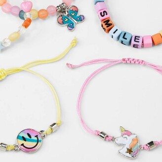 Girls' 5pk Mixed Bracelet Set with 'Happy' Letter Beads and 'You Can' Charm  - Cat & Jack™