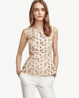 Thumbnail for your product : Ann Taylor Floral Cut Peplum Tank