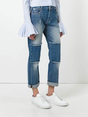 Stella McCartney panelled boyfriend jeans