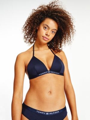 Tommy Hilfiger Padded Triangle Bikini Top - ShopStyle Two Piece Swimsuits