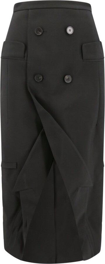 Alexander McQueen Certified Wool Upside-Down Skirt