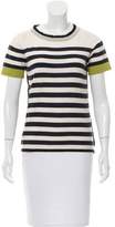 Thumbnail for your product : Yigal Azrouel Ruffled Striped Sweater