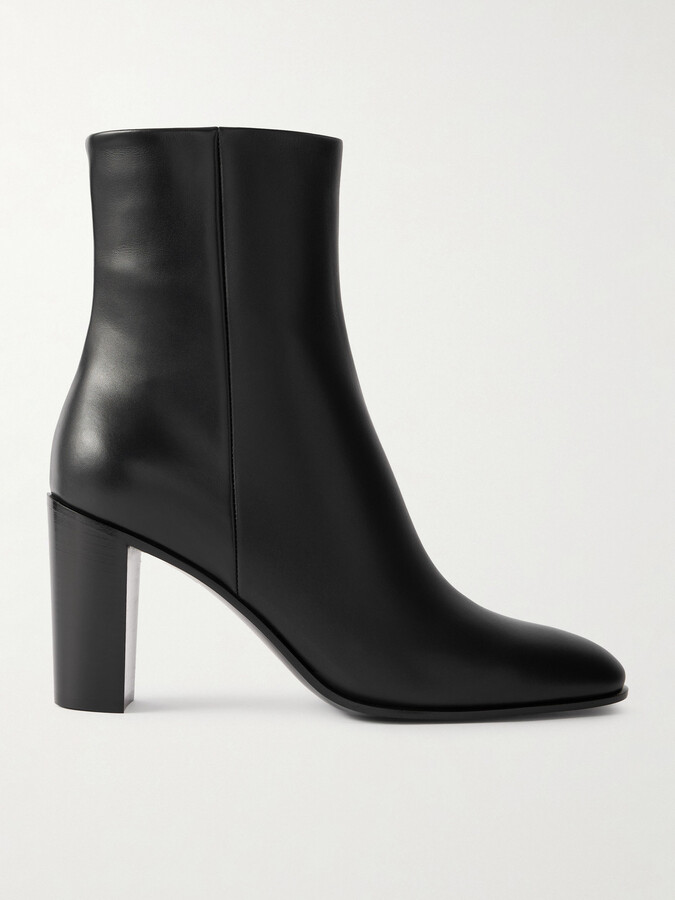 Gianvito Rossi Vitello Glove 85 Leather Ankle Boots - Black