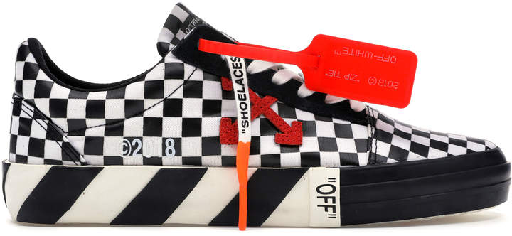 off white vulc low top checkered