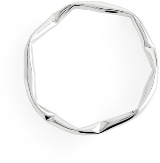 Arket Crunched Silver-Plated Bangle