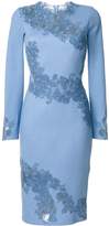 Thumbnail for your product : Ermanno Scervino fitted dress with embroidered floral insets