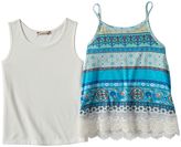 Thumbnail for your product : Speechless Girls 7-16 Knit Crochet Tank Top & Necklace