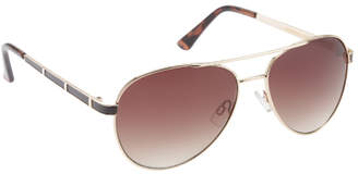 UNIONBAY Women's U542 Color Block Aviator - Gold/Brown/Brown Gradient Sunglasses