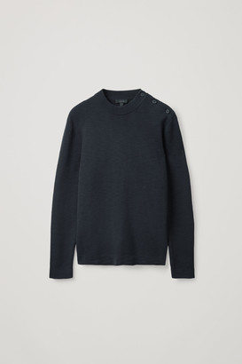 COS Side Button Cotton Sweater