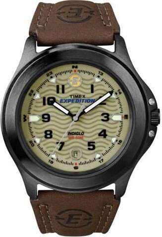 Timex Men's Expedition Field Brown Leather Strap Watch T47012 T470129J