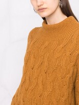 Thumbnail for your product : Fabiana Filippi Cable-Knit Round Neck Jumper