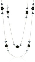 Thumbnail for your product : Nine West Color Me Bright" Silver-Tone/Jet Strand Necklace, 42"