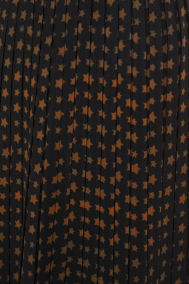 Paul Smith Pleated Printed Crepe Midi Dress