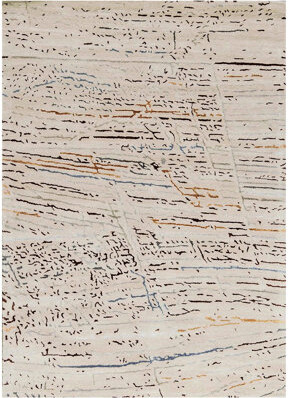 Bokara Rug Co. Inc. Hand-Knotted High-Quality Ivory and Multi-Colored Area Rug