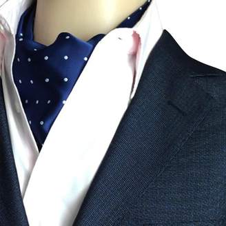 NiSeng Mens Classic Cravat Tie Ascot Paisley Jacquard Elegent Neckwear Neckties Black