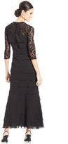 Thumbnail for your product : Alex Evenings Sequin Illusion Lace Tiered Gown