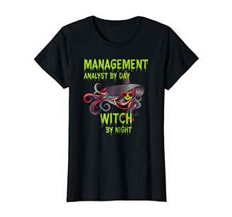 Womens Management Analyst By Day Witch By Night Shirt