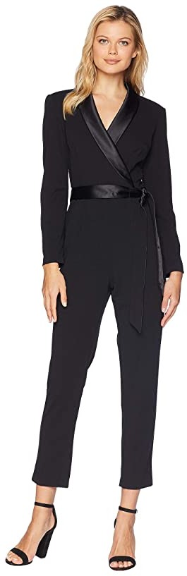 adrianna papell knit crepe jumpsuit