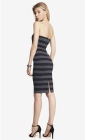 Thumbnail for your product : Express Striped Stretch Knit Tube Dress