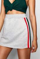 Thumbnail for your product : boohoo Sports Side Raw Hem Sweat Mini Skirt
