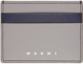 Thumbnail for your product : Marni Gray Leather Card Holder