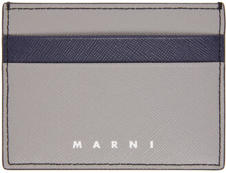 Marni Gray Leather Card Holder