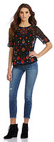 Thumbnail for your product : Lucky Brand Embroidered Sheer Top