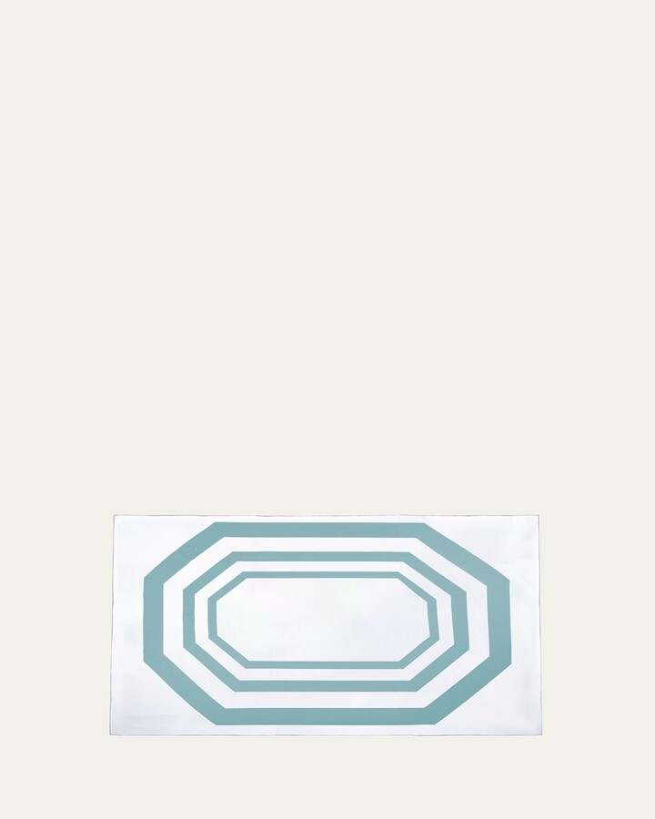 The Lino Essential Aqua Tablecloth, 71" x 125"