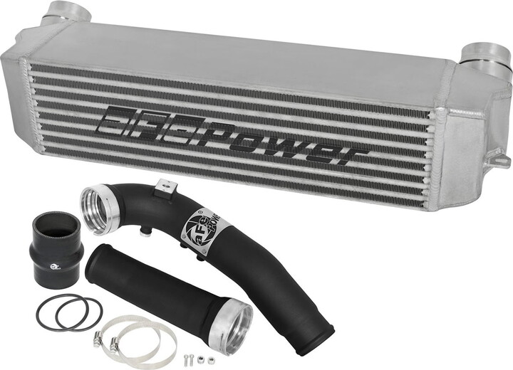 aFe Power 46-20222-B BladeRunner GT Series Intercooler; 5 in. Bar/Plate Core Design; Billet Alum. 2.5 in. Inlets/Outlets; 1/8 in. NPT Plug; Incl. 2.75 in. Cold Side Tube w/Hardware;