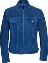 Thumbnail for your product : Smart Range 1345 New Men's Suede 1960's Classic Trucker Denim Style Real Western Leather Jacket (XL