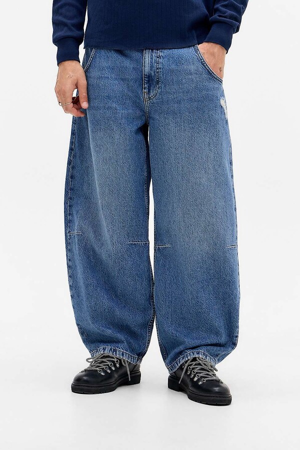 BDG Blue Neo Crosshatch Jeans Blue 32W 32L at Urban Outfitters